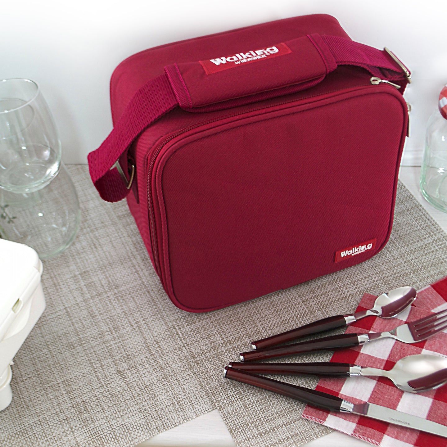 Bolsa porta alimentos con tápers 23x22x13.5 cm Bergner (4)